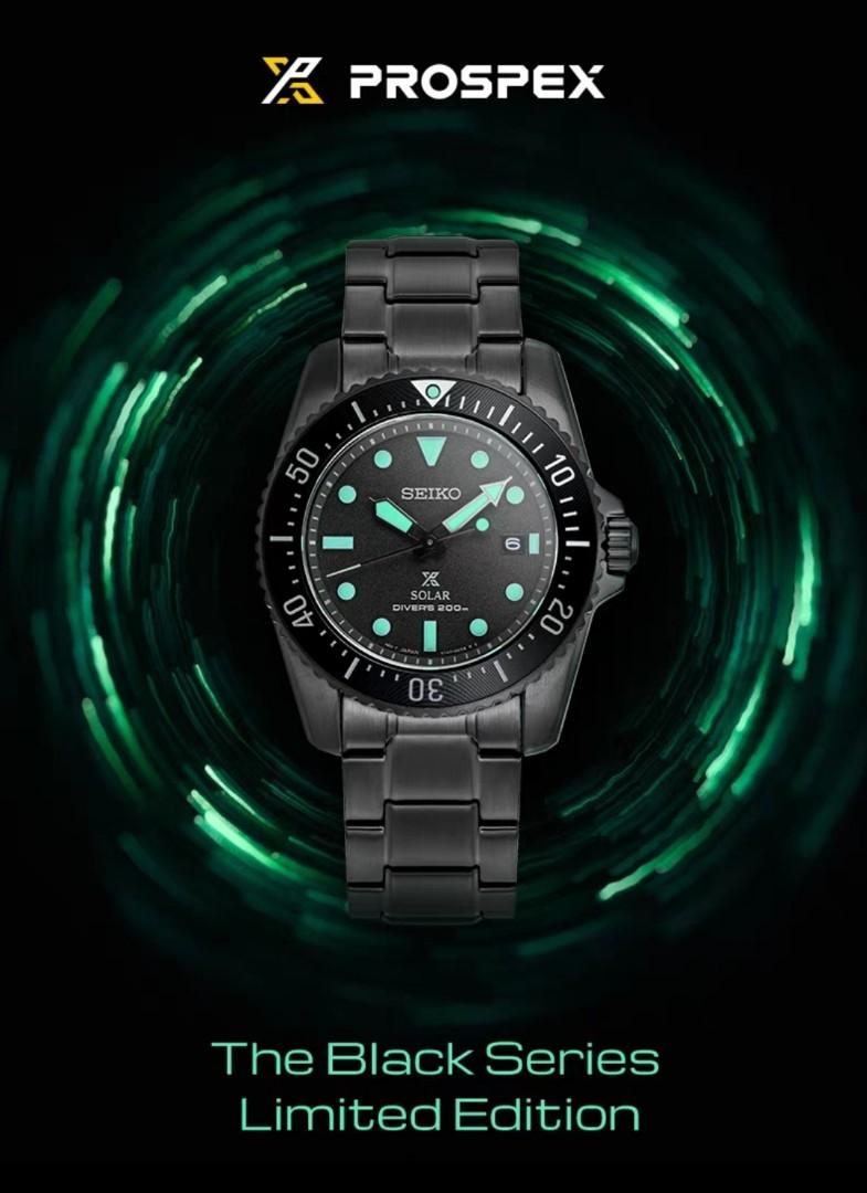 Seiko prospex Solar diver's black series night vision limited edition  SNE587P1, Men's Fashion, Watches & Accessories, Watches on Carousell