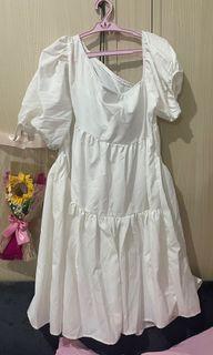 SHEIN Asymmetrical White Dress