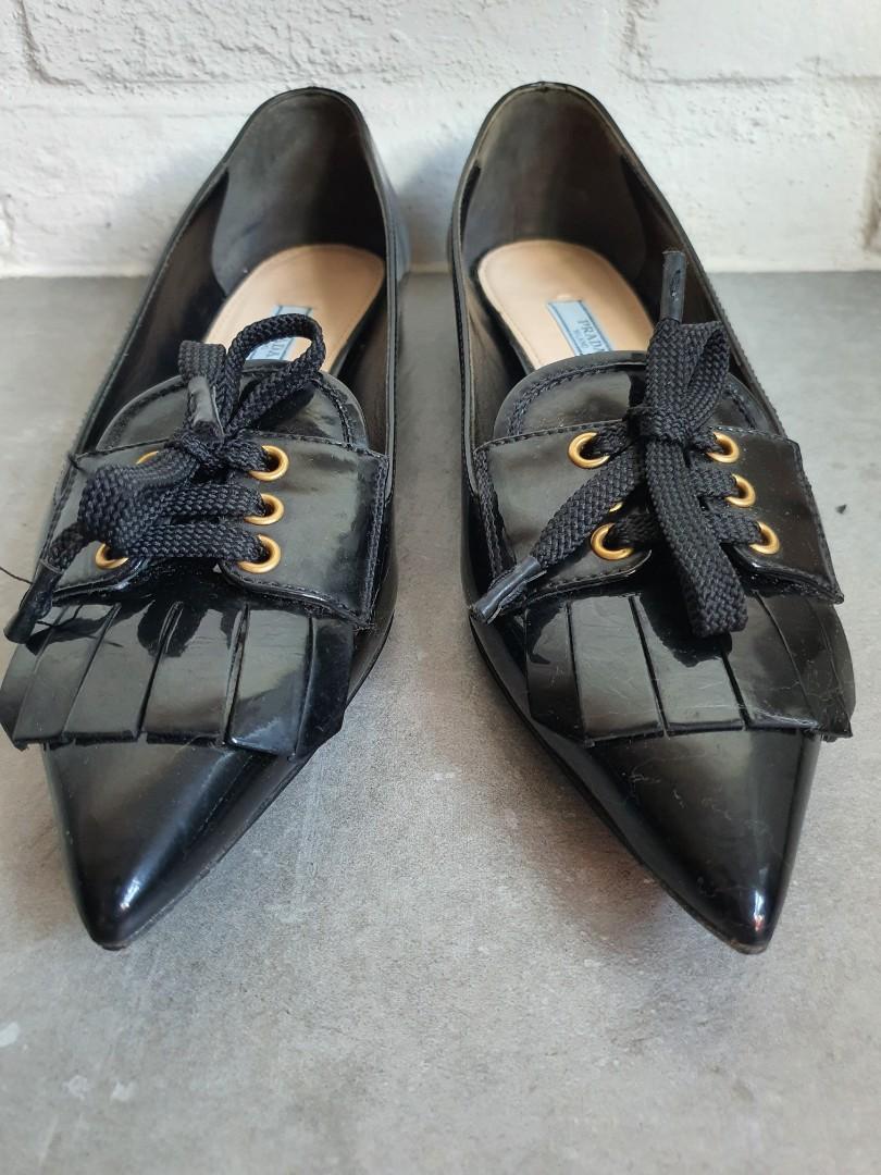59 LAST CALL Size 36 PRADA flats black authentic not bag not wallet Luxury Sneakers Footwear on Carousell