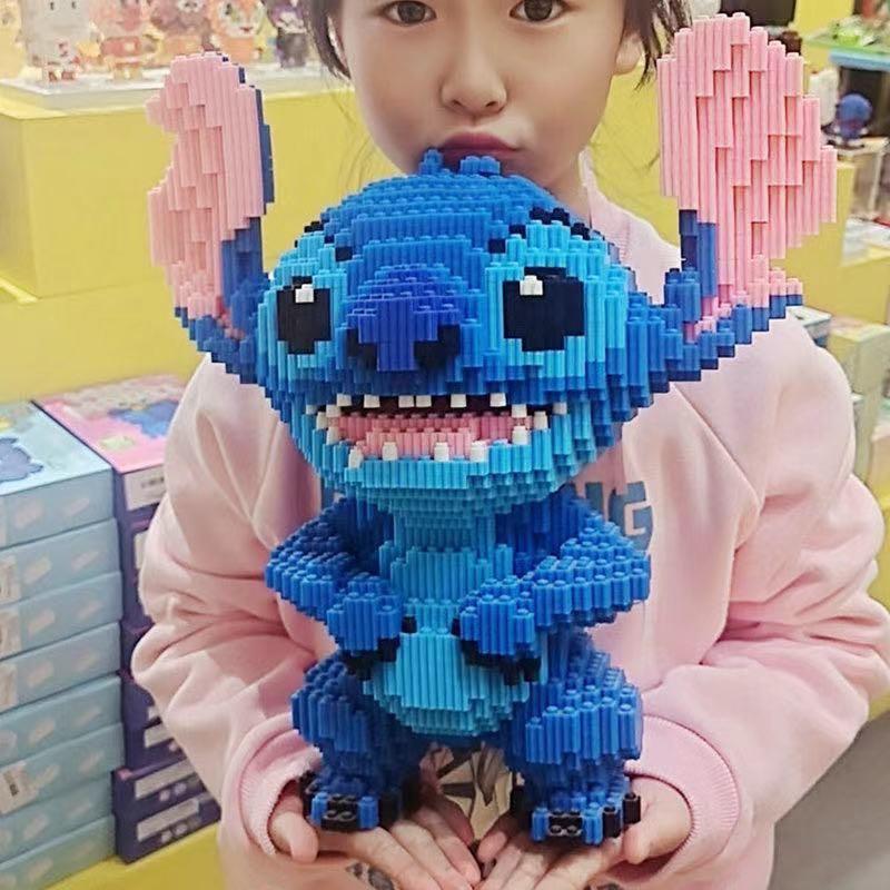 Stitch Lego 3D building blocks, Hobbies & Toys, Toys & Games on