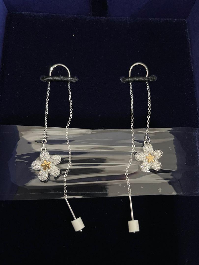 Swarovski Tough pierced earrings White Mixed metal finish