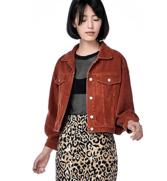 The Editor s Market Kole Corduroy Jacket Burnt Orange Red Women s