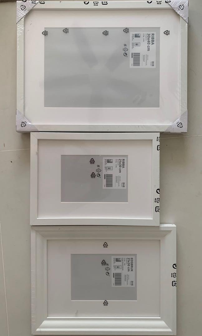 three ikea picture frames, Furniture & Home Living, Home Decor, Frames