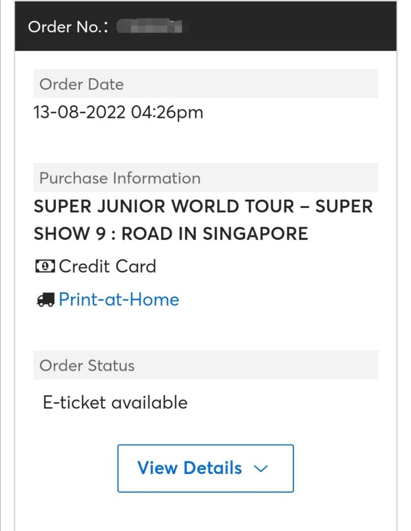 Super juniors Singapore Tickets, Tickets & Vouchers, Event Tickets on