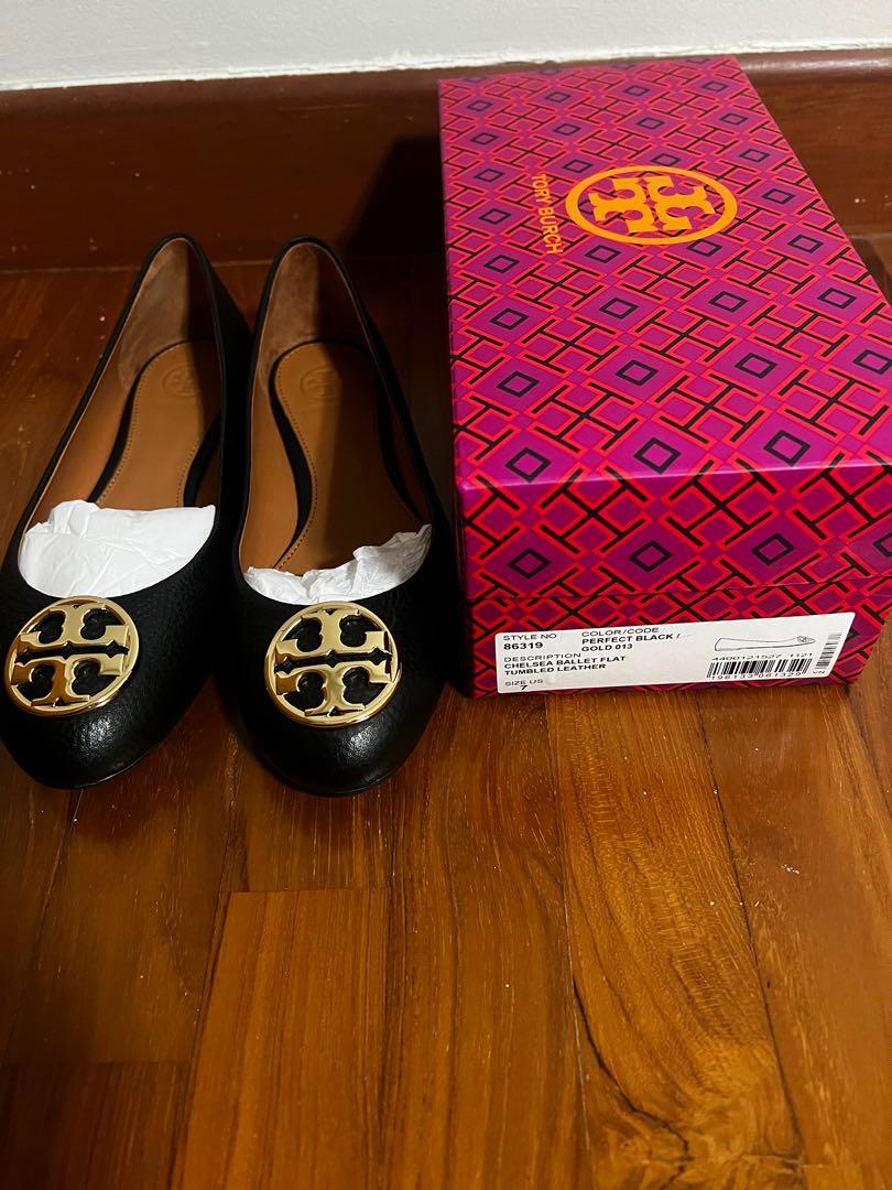 Tory Burch Chelsea ballet flat tumbled leather