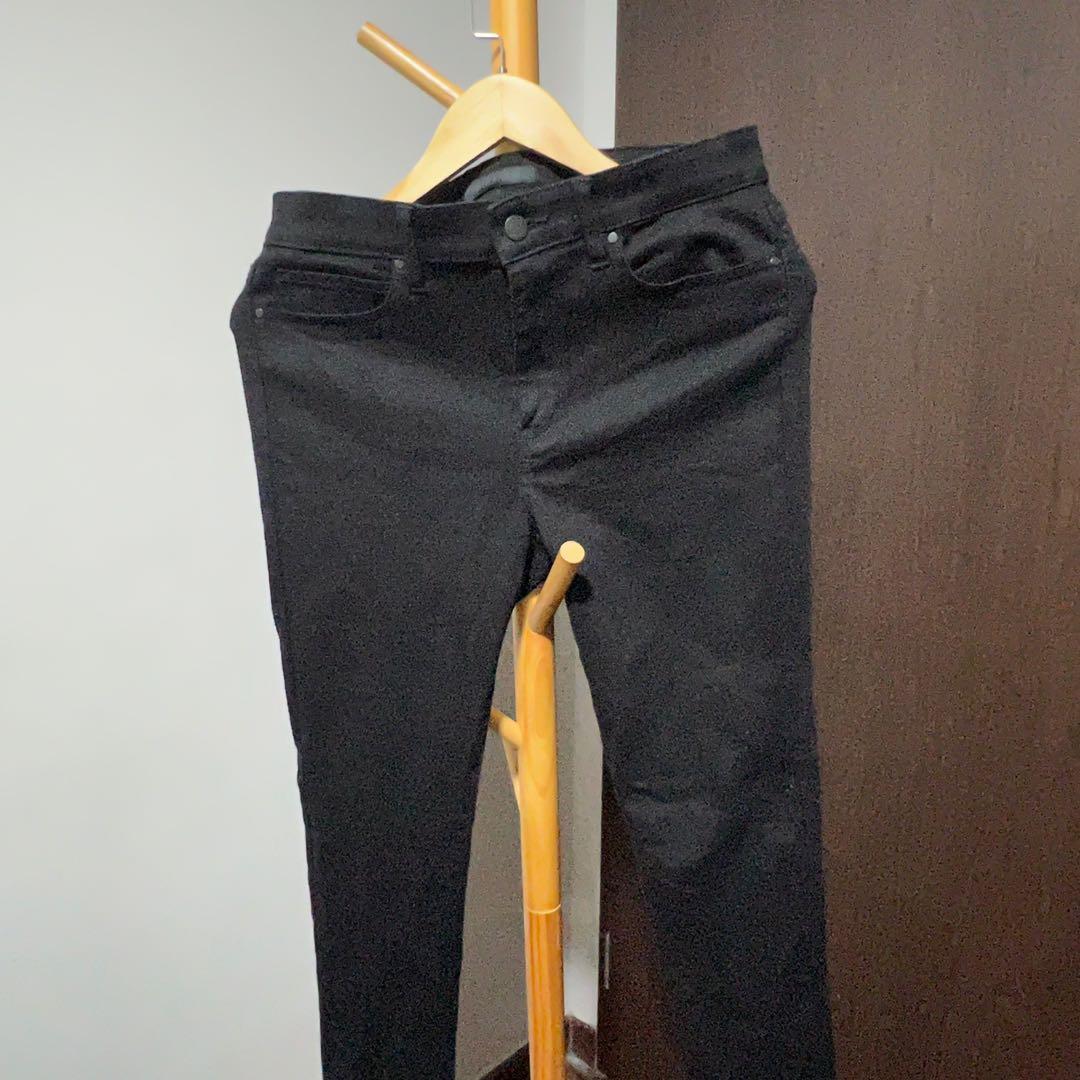 Uniqlo ultra stretch skinny high rise black jeans, Women's Fashion
