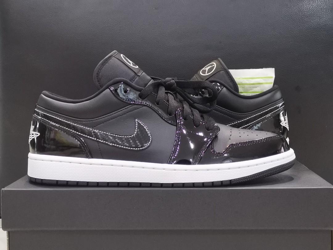 All black air jordan 1 low store