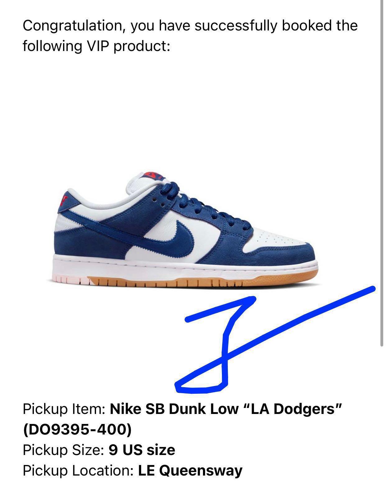 Nike SB Dunk Low Los Angeles Dodgers LA DO9395-400 sneakers Size US7-11 Mens