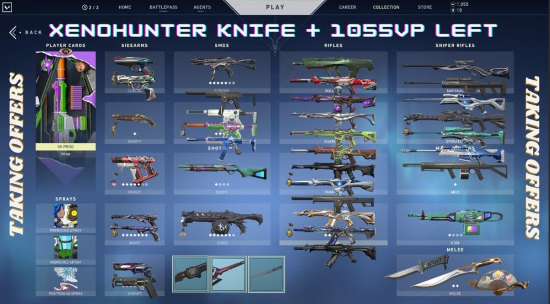 Valorant account with xeno hunter knife , Video Gaming, Gaming