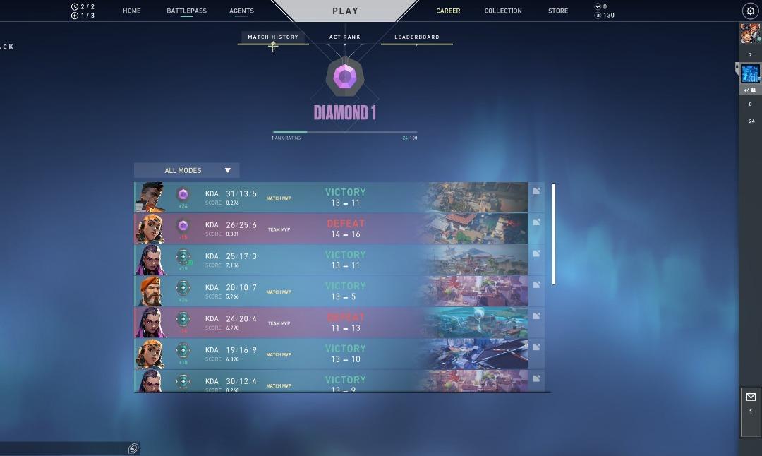 Valorant Diamond 1 Account, Video Gaming, Video Games, Others on Carousell
