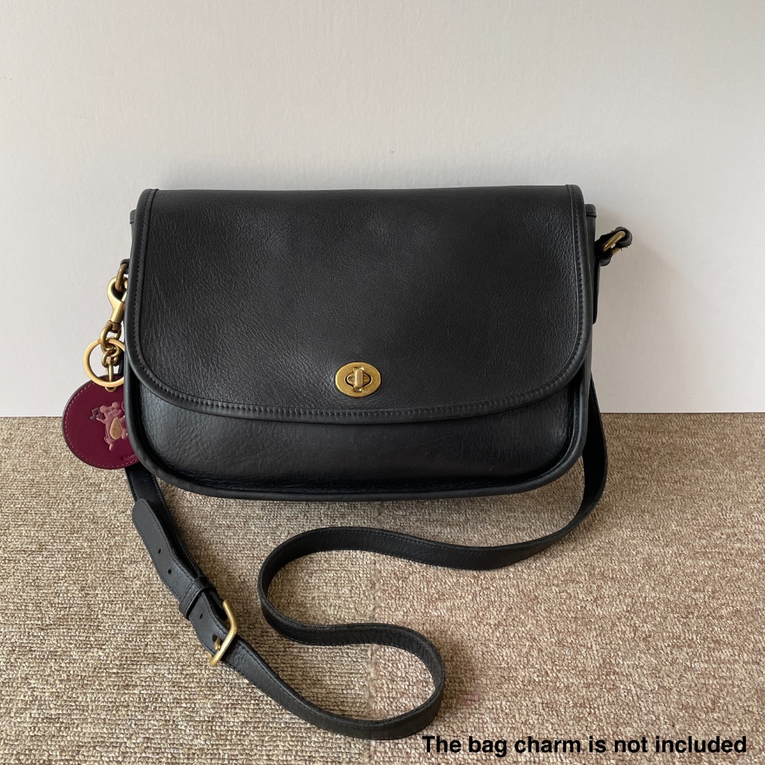 Vintage Coach Black City Bag Old Coach Crossbody Bag Vtg Coach