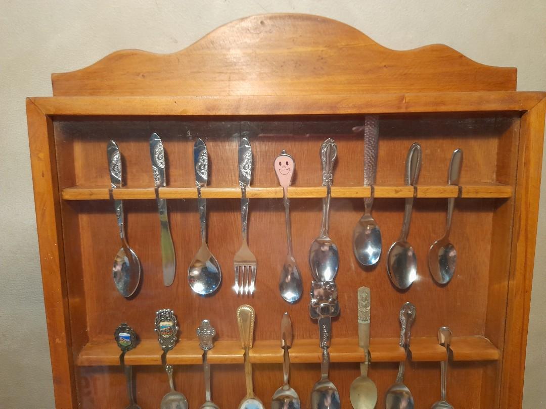 Vintage Spoon Rack Display Case, Furniture & Home Living, Home Decor