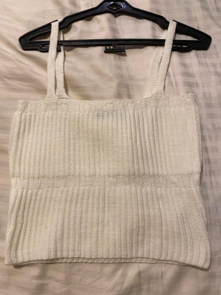 Knitted spaghetti strap top new arrivals