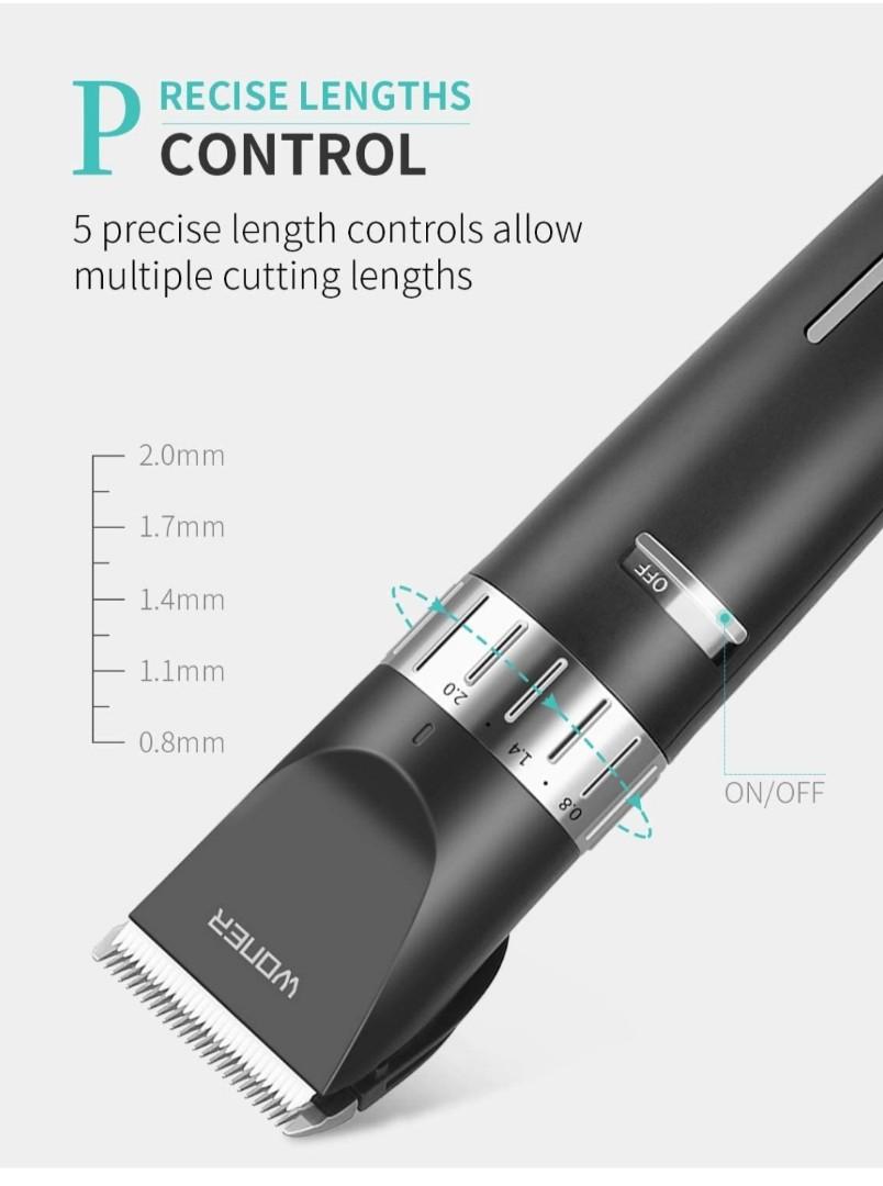 WONER Hair Clippers for Men Rechargeable Cordless Hair Trimmer