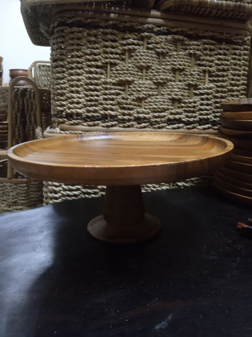 Wooden Cake Stand 12 inches wide, Furniture & Home Living, Kitchenware