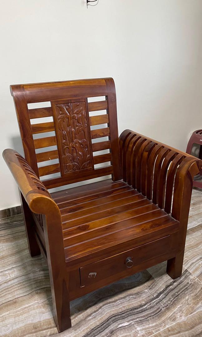 Wooden Single chair and sofa Furniture Home Living Furniture