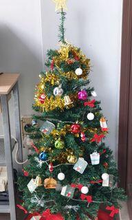 Xmas tree 100 cm with all its decorations and light