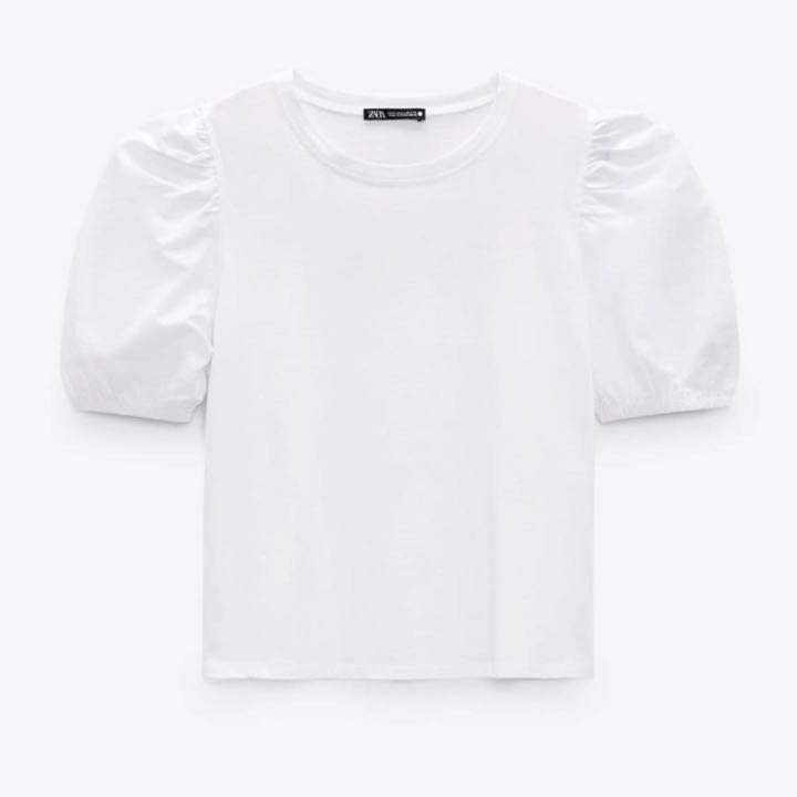 Zara puff sleeve top, Women's Fashion, Tops, Shirts on Carousell