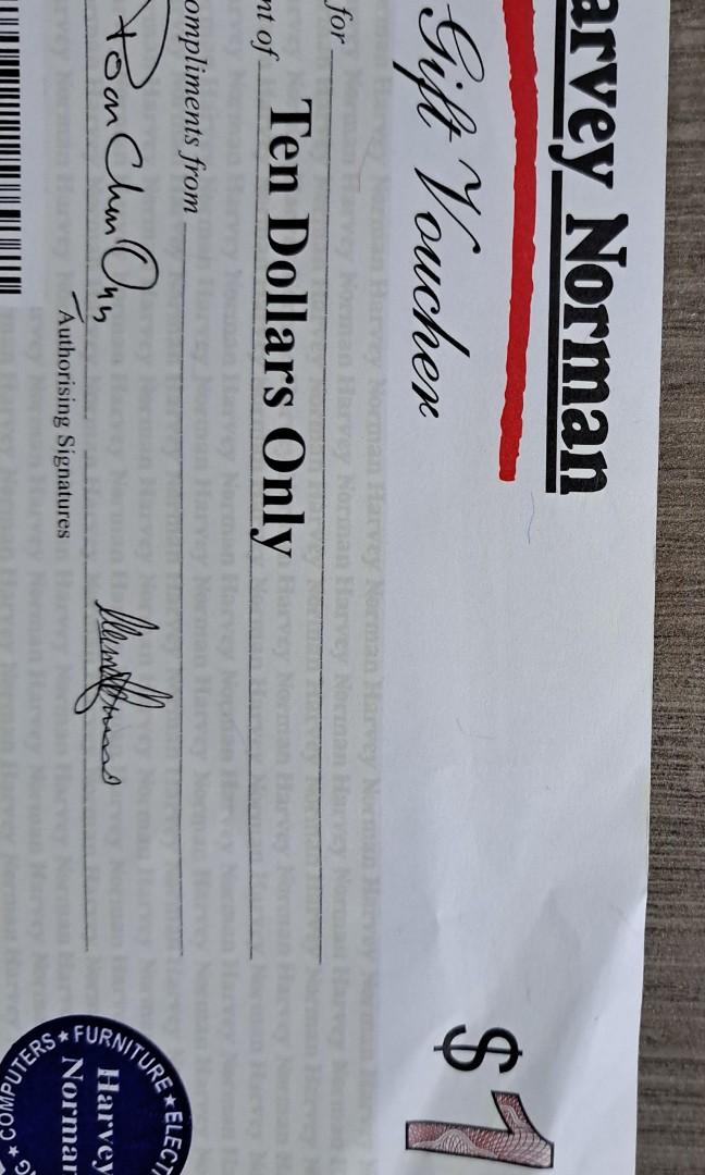 10 Harvey Norman Gift Voucher, Tickets & Vouchers, Vouchers on Carousell