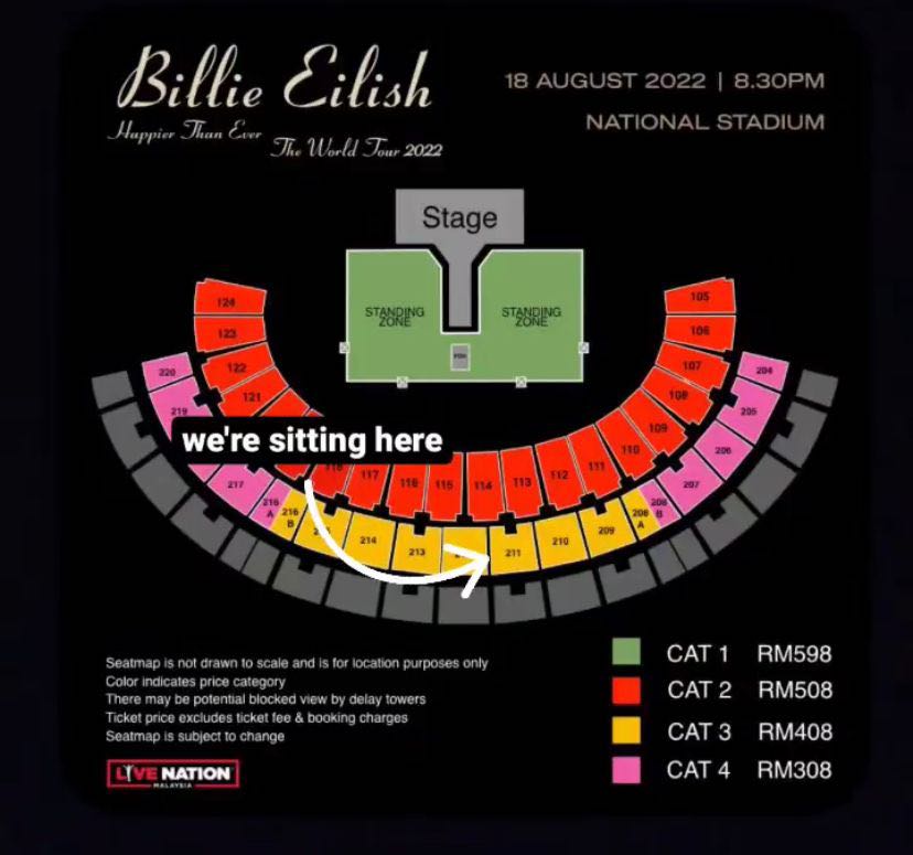 (2 TICKETS)BILLIE EILISH CONCERT IN MALAYSIA, Tickets & Vouchers, Event