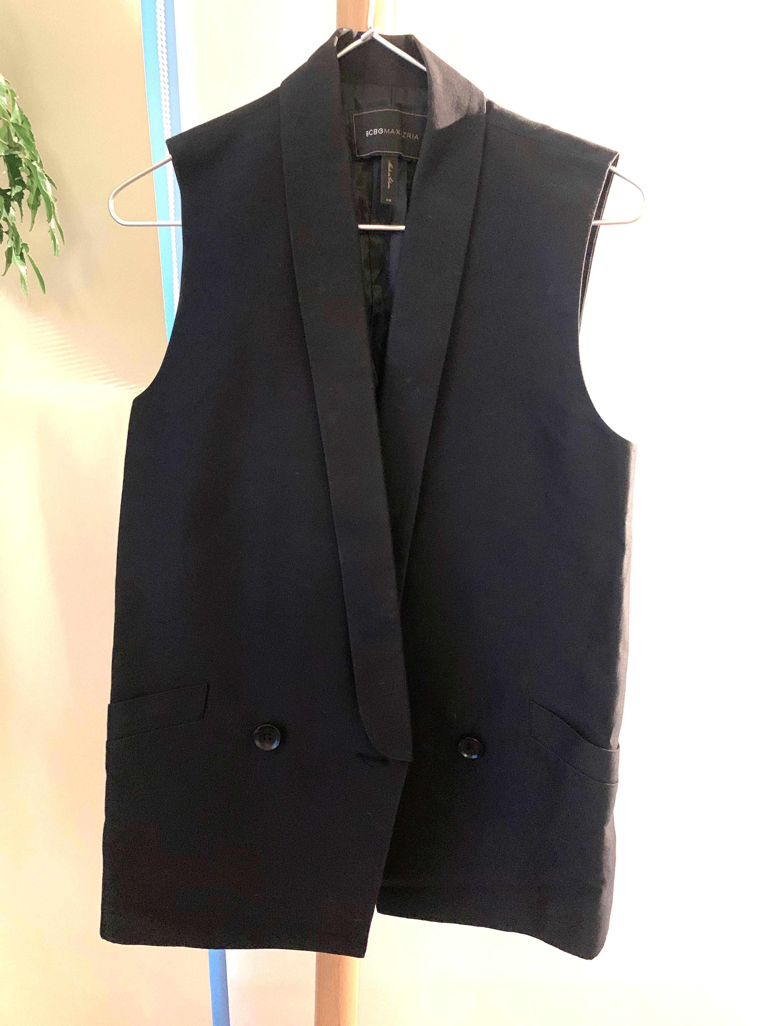 BCBG Black Blazer Cut Vest BCBG 西裝背 