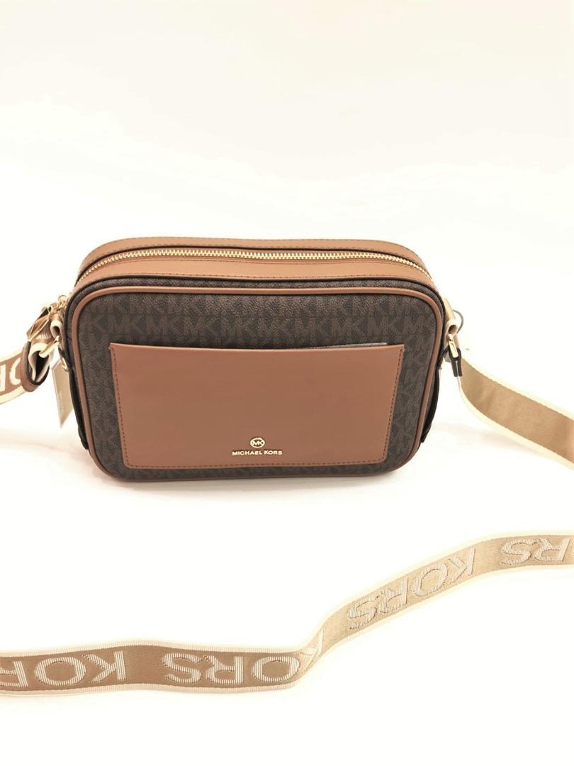 Maeve Large Logo and Faux Leather Crossbody Bag