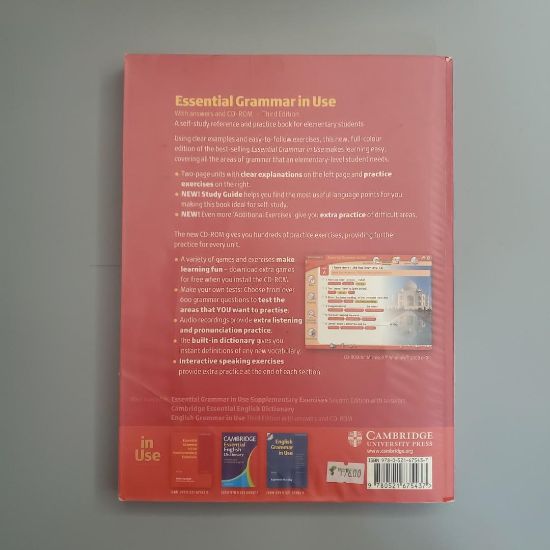 英語系列-　文具,　興趣及遊戲,　(3rd　in　Use　Answers,　Essential　With　書本　Grammar　Carousell　Edition)　教科書-