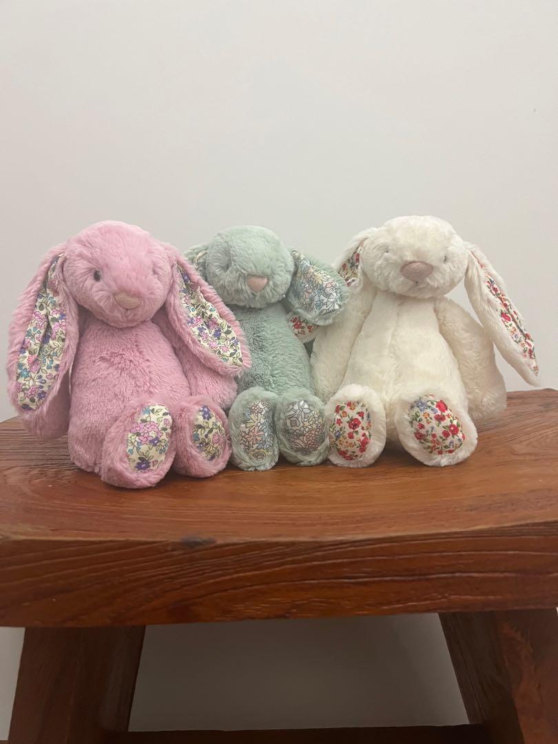 🐰 Jellycat Blossom Bunny Small 18cm Tulip Pink🐰 Sage 🐰 Cream