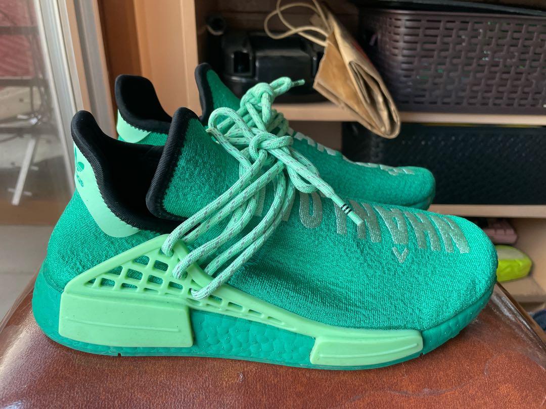 adidas NMD Hu Pharrell Green Complexland size 7, Men's Fashion, Footwear, Sneakers on Carousell