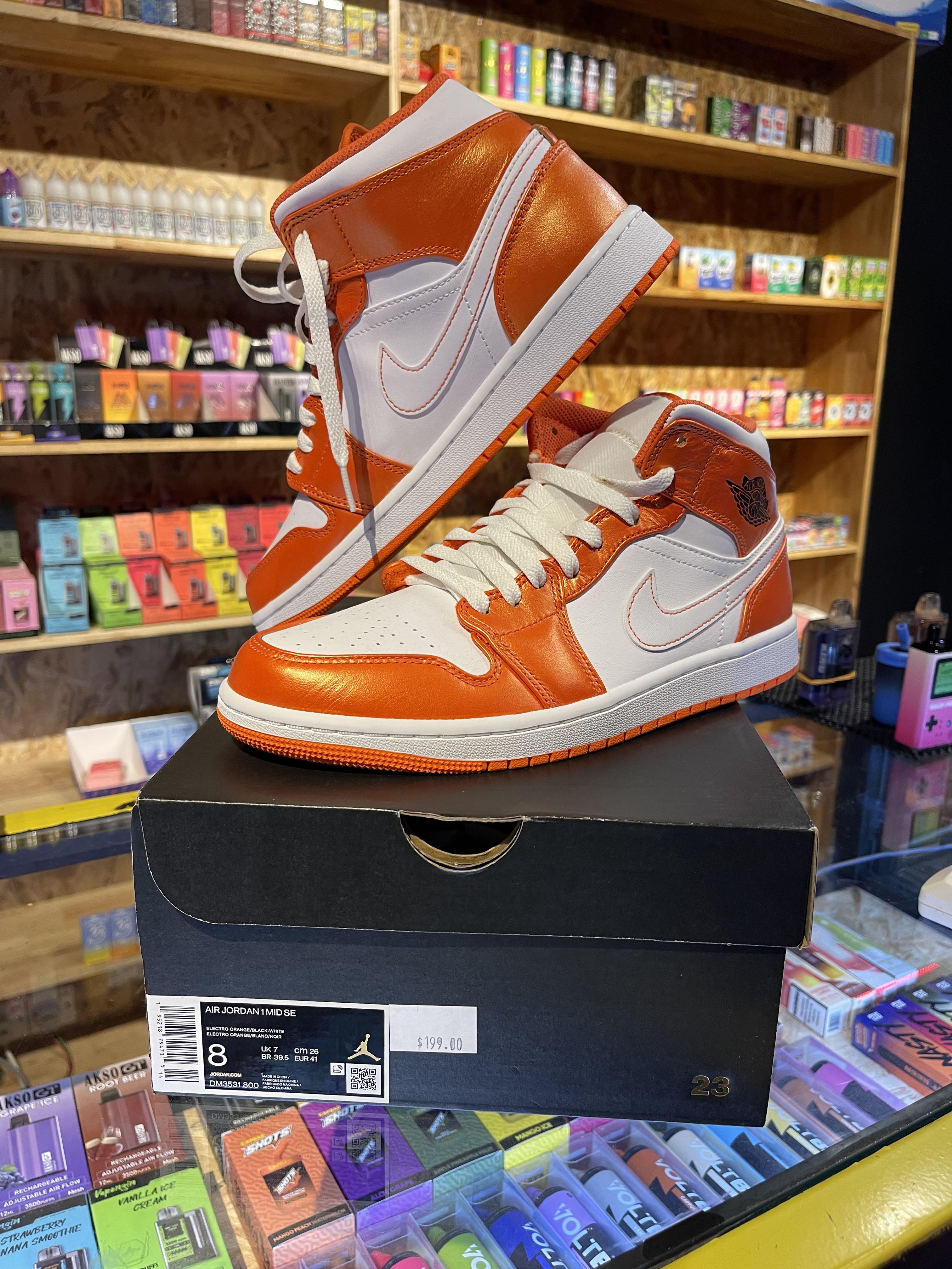 Air Jordan 1 mid electro orange Men s Fashion Footwear Sneakers