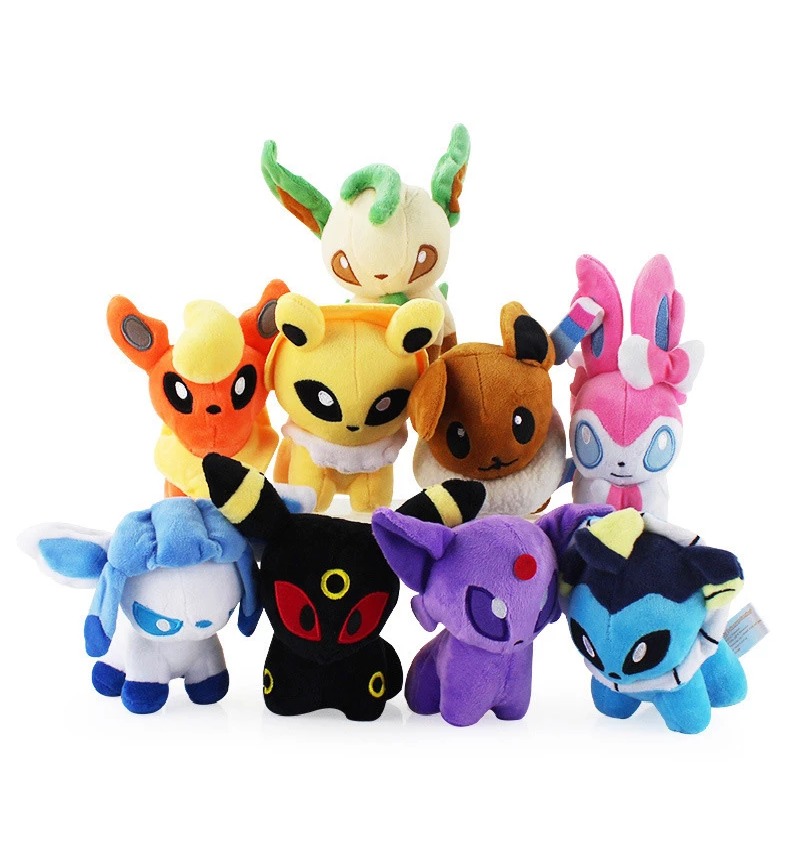  Pokemon 8, Espeon & Umbreon Plush Stuffed Animals, 3-Pack - Eevee  Evolution - Gift for Kids : Toys & Games