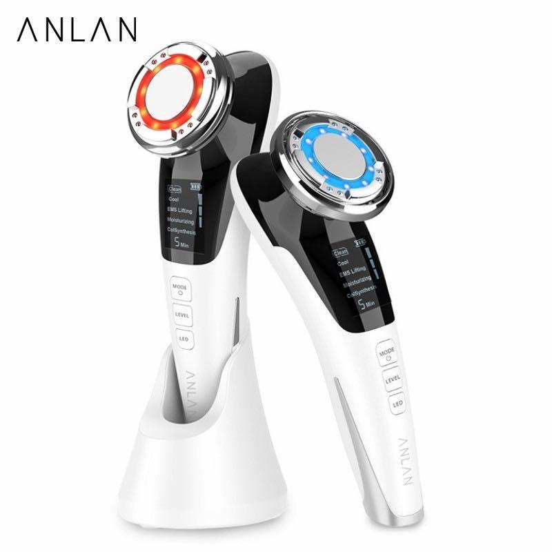 Anlan Ems Led Light Therapy Hot Cold Facial Massage Sonic Vibration Anti Wrinkle Beauty