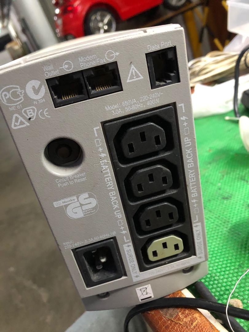 APC Back-UPS CS 650, Computers & Tech, Parts & Accessories, Other ...