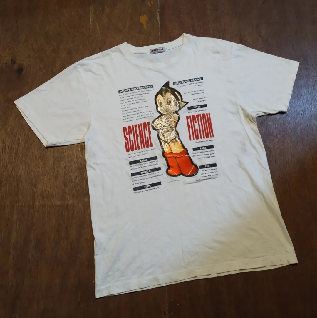 Vintage Astro Boy Mighty Atom 3D Hologram Acid Wash T-shirt, Men's Fashion,  Tops & Sets, Tshirts & Polo Shirts on Carousell