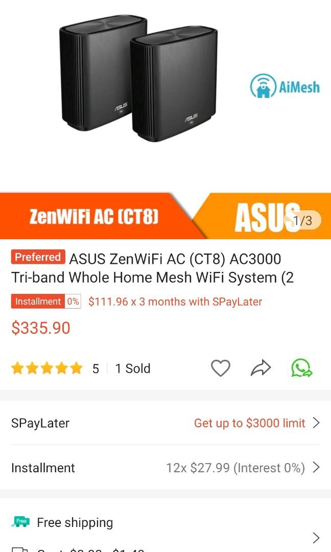 Asus Zen Wifi Mesh CT8 AC3000, Computers & Tech, Office & Business ...