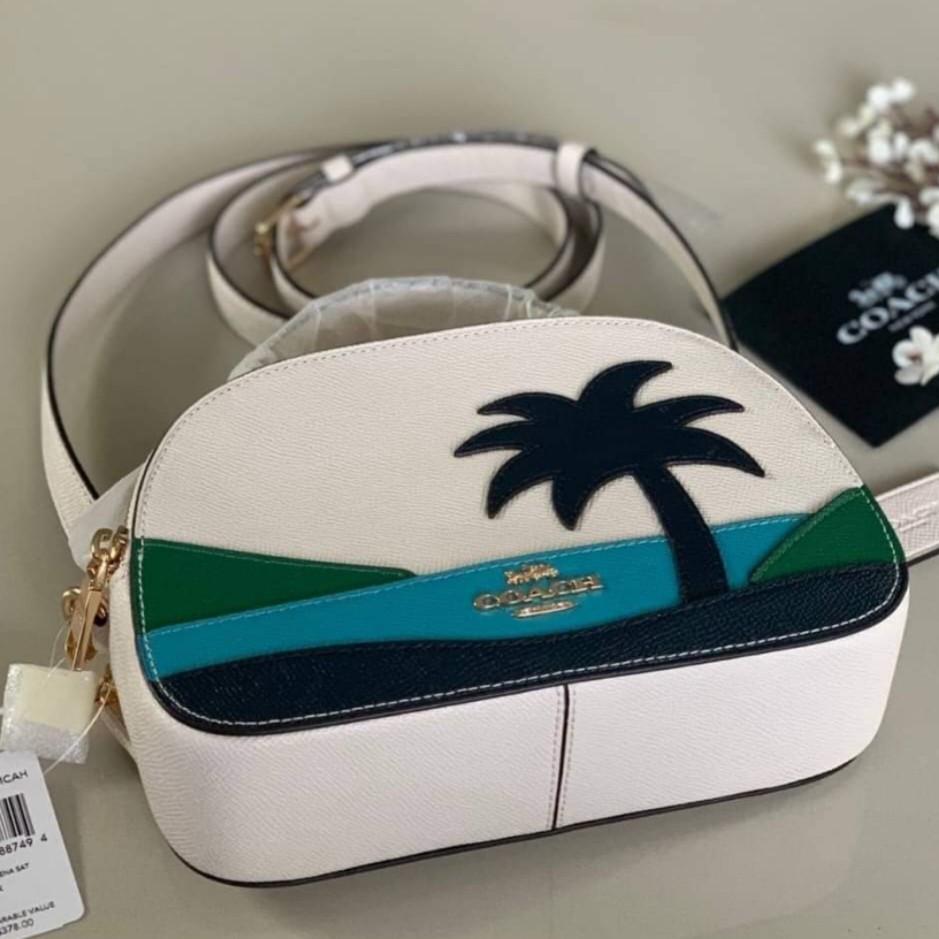 Serena satchel with sunset motif deals
