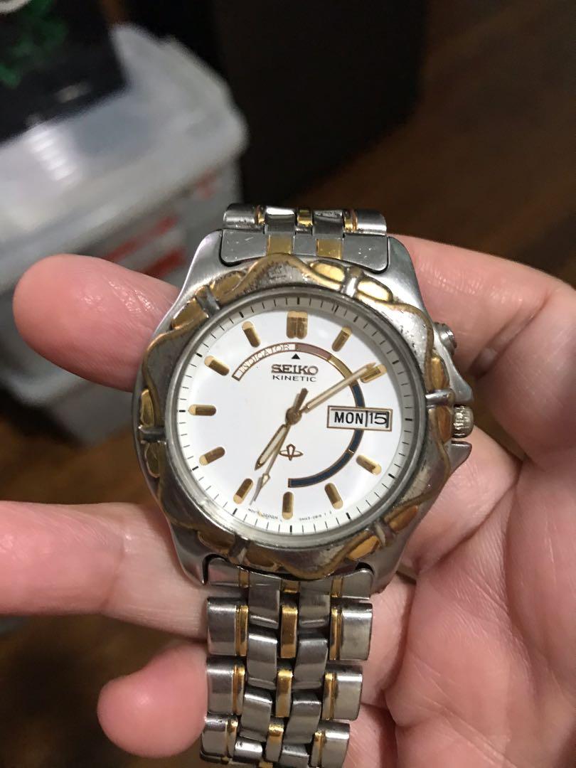 Authentic Seiko Two Toned Mens Watch, Men's Fashion, Watches