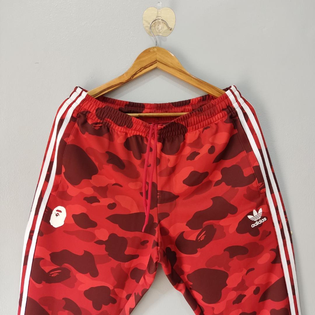 BAPE x adidas adicolor Track Pants Raw Red Men's - FW18 - US