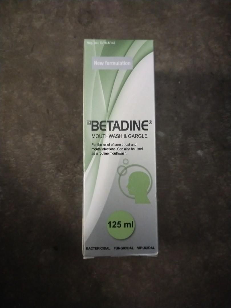 Betadine mouthwash and gargle 125ml one piece 8 and one box 40