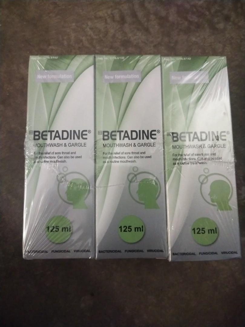 Betadine mouthwash and gargle 125ml one piece 8 and one box 40