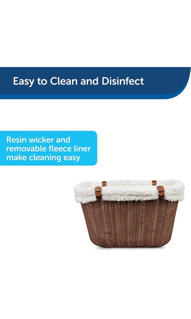 Solvit tagalong wicker top pet bicycle basket
