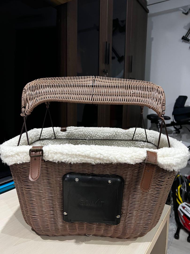Solvit wicker discount dog bicycle basket