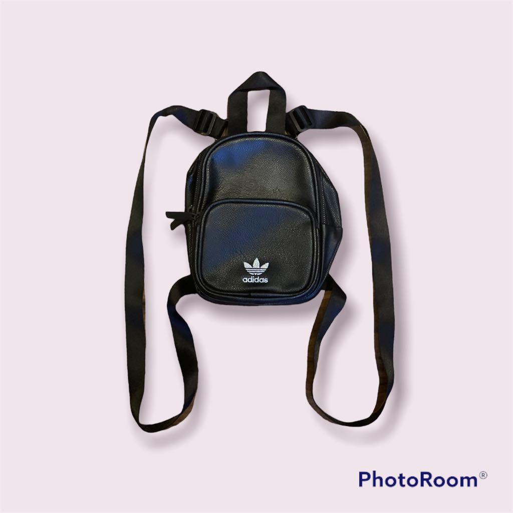 Black Adidas leather Small Backpack 