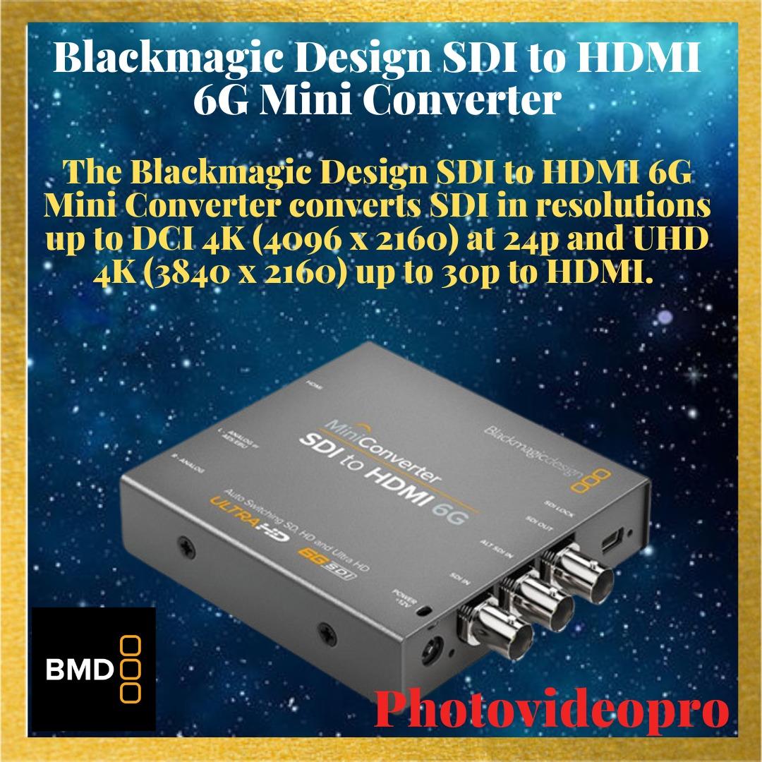Blackmagic Design SDI to HDMI 6G Mini Converter, Computers  Tech, Parts   Accessories, Computer Parts on Carousell