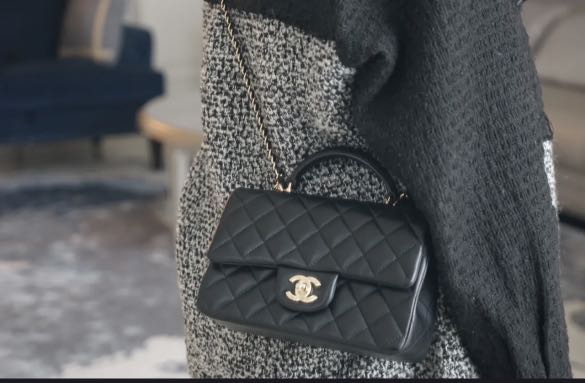 Chanel 23K Mini CF Top Handle, Luxury, Bags & Wallets on Carousell
