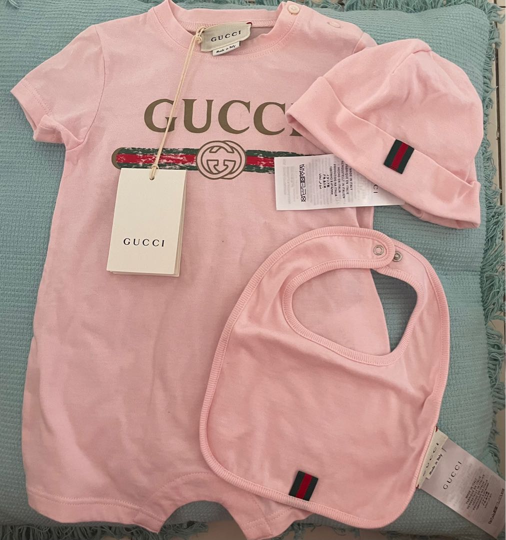 Brand new Gucci baby 3pc set with all tags and box 3-6 months, Babies &  Kids, Babies & Kids Fashion on Carousell