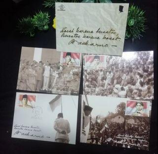 Bung Karno Postcard Kartu Pos Set 2001