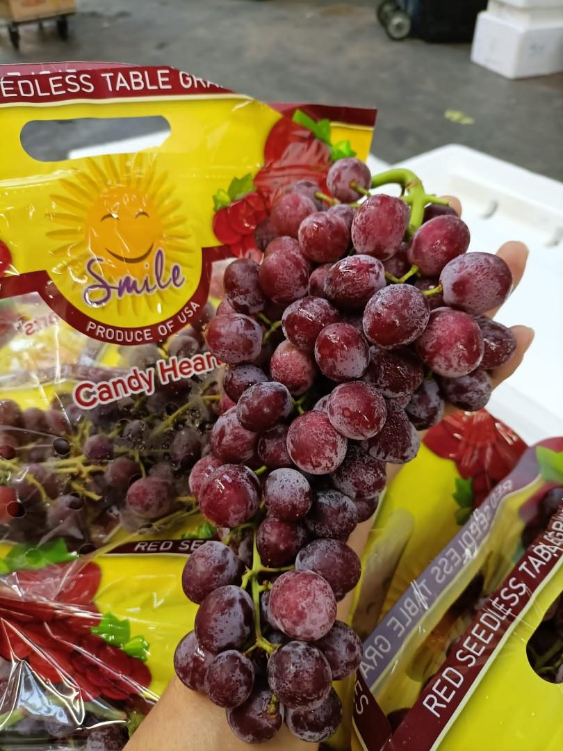 Candy Heart Red Seedless Grapes, Food & Drinks, Fresh Produce on Carousell