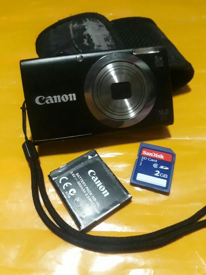 Silver Bundle w/4gb Card & Charger Canon PowerShot A2300 16.0MP Digital Camera 
