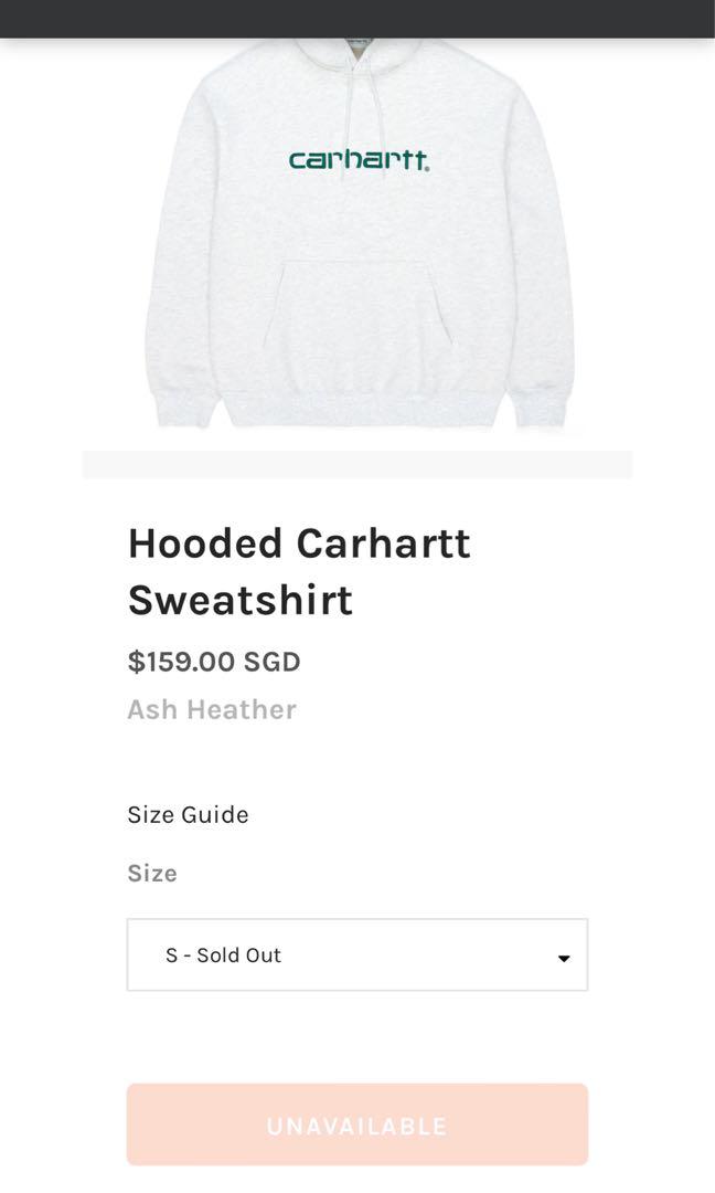 Carhartt Hooded Sweatshirt Ash Heather Hoodie Men s Fashion